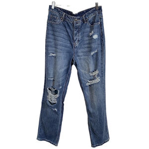 Grace & Lace Jeans Women’s 10 Blue RN#142473 Destroyed High Rise